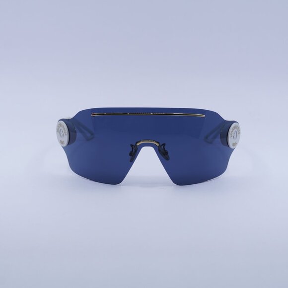 🕶️ New Dior DIORPACIFIC M1U 96B0 Sunglasses - Gold/White Frame, Blue Lenses - Picture 3 of 11